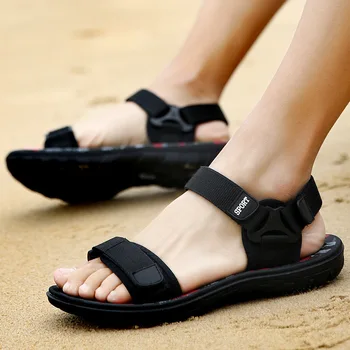 2020 metų vasaros bateliai Vyrai sandalai beach šlepetės mados hook&loop vyrų butas paplūdimio sandalai pajūrio zapatos de hombre