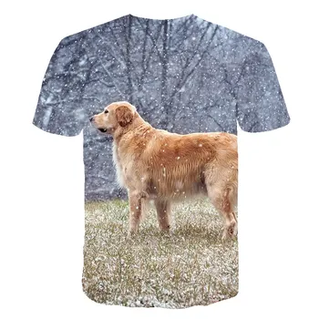 2020 metų Vasaros Gyvūnų Berniukų marškinėliai Vaikams Šunų Marškinėlius Juokingi Marškinėliai Mergaitėms Vaikų Sniego Baltos spalvos Marškinėliai Vaikams Laisvalaikio Drabužių Viršūnės