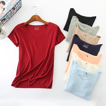 2020 metų Vasaros Marškinėliai Moterims Medvilnės, trumpomis Rankovėmis, Marškinėliai, Didelio Elastingumo Kvėpuojantis Viršų Moteriška Marškinėlius camiseta feminina D96