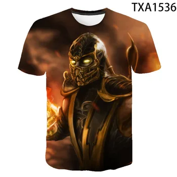 2020 metų Vasaros Mortal Kombat 3D T Marškinėliai Mados Berniukas, Mergaitė Vaikams Laisvalaikio trumpomis Rankovėmis Vyrams, Moterims, Vaikams Atspausdintas T-shirt Cool Tee Viršūnės