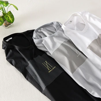 2020 metų Vasaros naują stilių Italija lino marškinėliai vyrams, prekės ženklą, juoda t-shirt vyrams atsitiktinis mados t shirts vyrų laisvus marškinėlius mens camsia