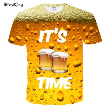 2020 metų Vasaros vyriškų drabužių, o-kaklo alaus prekės ženklo striukė trumparankoviai 3d marškinėliai skaitmeninis spausdinimas Homme didelio dydžio marškinėliai topai tees