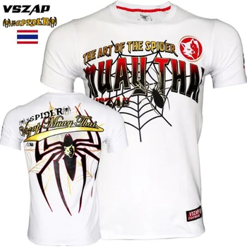 2020 metų Vasaros Vyrų Naujas VSZAP Fitneso T-shirt Vyrai Medvilnės Sanda Kovos Muay Tajų Jiu-Jitsu MMA Kovos Sporto Mokymo Kostiumas