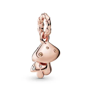 2020 nauja 925 Sterling Silver Pink Dekoratyviniai Lapai Pakabukai Karoliukų Apyrankė Tinka Originalus Pandora Apyrankė 