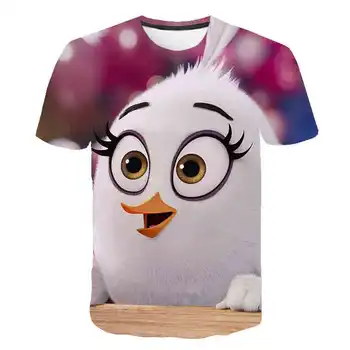 2020 naujas 3D atspausdintas piktas paukščių filmą vyrų mados atsitiktinis apvalios kaklo trumpomis rankovėmis T-shirt vasaros asmenybės streetwear tees viršų