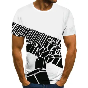 2020 Naujas 3D kaukolė t-shirt Punk t shirt Vyrai Spausdinti Atsitiktinis Marškinėlius, O Kaklo Hip-Hop trumpomis Rankovėmis, Dydis XXS-6XL