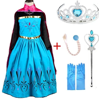 2020 Naujas Filmas 2 Elsa Mergaičių Dress Helovinas Anna Elsa Cosplay Kostiumas Suknelė Elza Princesė Gėlių mergaitė grupė dress Vaikams Drabužių