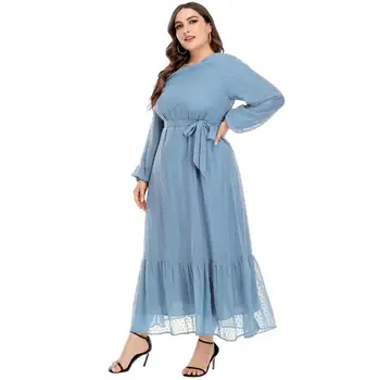 2020 Naujas Islamo Musulmonų Mados Ponios Nėriniai Suknelė Artimųjų Rytų Dubajus Elegantiškus Aukštos Kokybės Drabužius Arabų Maroko Moterų Suknelė