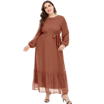 2020 Naujas Islamo Musulmonų Mados Ponios Nėriniai Suknelė Artimųjų Rytų Dubajus Elegantiškus Aukštos Kokybės Drabužius Arabų Maroko Moterų Suknelė