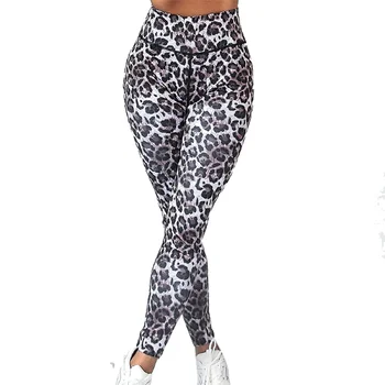 2020 Naujas Leopard Print Antblauzdžiai Sexy Aukšto Juosmens Antblauzdžiai Mados Paprasta Leopardas Spausdinti Sporto Kelnės Sporto Kelnės Slim Klubų Ziajać