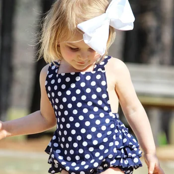 2020 Naujas Medvilnės Susiėmę Baby Girl Rompers Lankelis Nustatyti Dot modelis be Rankovių Bamblys Mergina Drabužius Fotografijos Rekvizitai YC051