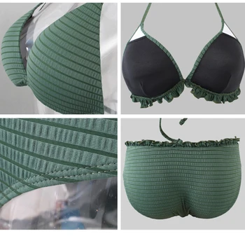 2020 Naujausias moterų bikini komplektas kietų micro bikini nustatyti vasaros kamšalu paplūdimio drabužiai seksualus maudymosi kostiumėlį ponios maudymosi kostiumą maillot de bain