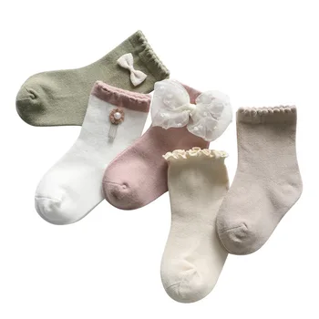 2020 NAUJAUSIAS rudenį, žiemą, vaikų, kūdikių, mergaičių kojinės lankas nėrinių kūdikių naujagimių priedai merginos kojinių bamblys kojinės 0-8Y