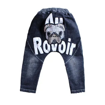 2020 naują pavasario berniukų džinsai animacinių filmų šuo hip-hop ilgai berniukas kelnes bamblys vaikai džinsai paauglių berniukų drabužiai berniukas džinsinio audinio kelnės