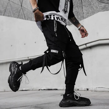 2020 naują pavasarį hip-hop ' o kelnes klubo dainininkė etape kostiumas kelnės Juostelės streetwear poilsiu sweatpants ABZ256