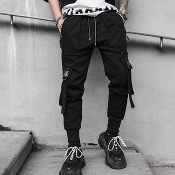 2020 naują pavasarį hip-hop ' o kelnes klubo dainininkė etape kostiumas kelnės Juostelės streetwear poilsiu sweatpants ABZ256