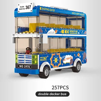 2020 naujų blokų duplos miesto modelį, miesto autobusas žaislas draugais autobusų