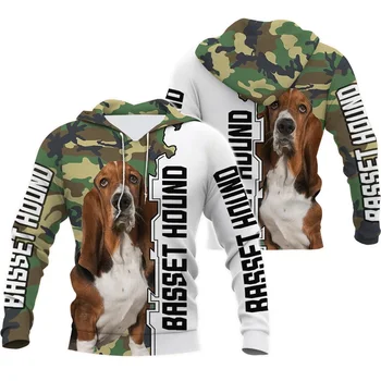 2020 naujų karšto pardavimo Vyrai moterys basset hound dog limited edition 3d užtrauktukas hoodies ilgomis rankovėmis Megztiniai striukė, megztinis tracksuit