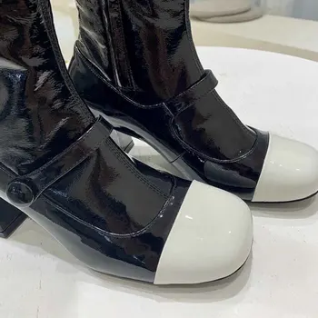 2020 Naujų Prabangių Mados Batai Moterims Dizaineriai natūralios Odos Zip Pažymėjo Tne Keistą Stilių Super Didelis (8cm-up) Moterų Batai