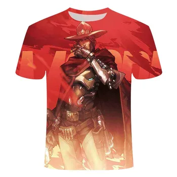 2020 Overwatch 3DT marškinėliai vyrų mados, žaidimų mūšio lauke, vyriški t-shirt 3D spausdinimo plius dydis drabužiai
