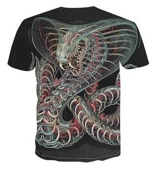 2020 Pardavimas naujų populiarių meno Python t-shirt vyrai asmens kūrybiškumą 3D spausdinimo marškinėliai trumpomis rankovėmis atsitiktinis viršuje s-6xl