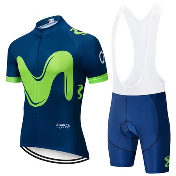 2020 Strava vasaros dviračių kostiumas vyriški trumparankoviai mėlyna jersey dviračiai, dviračių šortai gelio kvėpuojantis pagalvėlė Ropasiris Movelano b