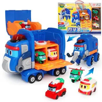 2020 Transformacijos Žaislas Gogo Dino Transformuota Dramblių Gelbėjimo pagrindas su Garso Transformacijos Dramblių Gelbėjimo Automobilį Vaikų Žaislas