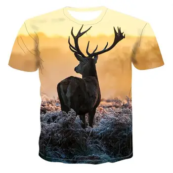 2020 Vyrų Naujas streetwear T-Shirt Gyvūnų Spausdinti Marškinėliai 3D harajuku vyriški T-Shirt Naujovė Gyvūnų Topai Marškinėliai Vyrams trumpomis Rankovėmis