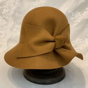 202012-chenxing rudens žiemos kartus bowknot kieta vata malonės kibirą bžūp moterų laisvalaikio žvejų skrybėlę