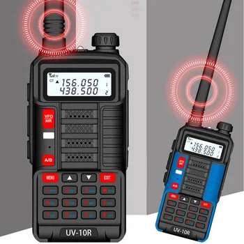 2021 Baofeng Naujų Profesinių Raudona Walkie Talkie UV 10R 30km 128 Kanalų VHF UHF Dual Band Dviejų krypčių CB Kumpis Radijo Baofeng UV-10R
