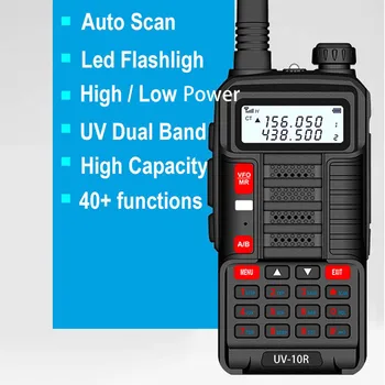 2021 Baofeng Naujų Profesinių Raudona Walkie Talkie UV 10R 30km 128 Kanalų VHF UHF Dual Band Dviejų krypčių CB Kumpis Radijo Baofeng UV-10R