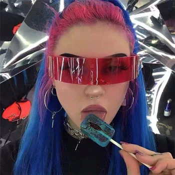 2021 Cyberpunk Naujas Mados Unisex Akiniai Futuristinis Prasme Mokslo ir Technologijų Stiliaus Akiniai Cool, Stilingas Priedai