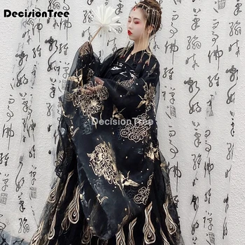 2021 hanfu moterų tradicinių šokių kostiumai dainininkų festivalis apranga liaudies rave veiklos drabužius kinijos šifono pasakų suknelė