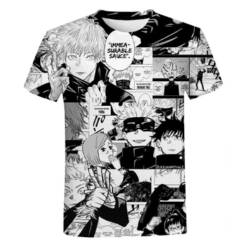 2021 Karšto Anime Džiudžiutsu Kaisen 3D Print T Shirt Berniukų, Mergaičių Vasaros Mados Atsitiktinis marškinėliai Vyrams, Moterims, Harajuku Streetwear Tee Viršų