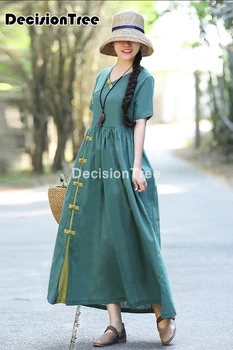 2021 kinų suknelė cheongsam qipao modernaus lino cheongsam suknelė suknelė tradicinių qipao suknelė rytų cheongsam suknelė