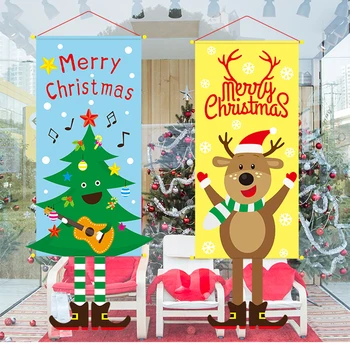 2021 Linksmų Kalėdų Priebučio Duris Reklama Kabo Ornamentu Kalėdų Vėliavos Dekoracija Namuose Kalėdos Navidad Laimingų Naujųjų Metų