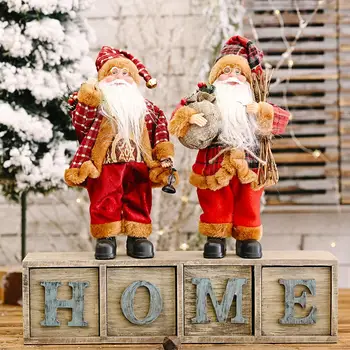 2021 linksmų kalėdų senelio lėlės Apdailos Dekoratyviniai Darbalaukio Santa Claus Pav Nešiojamų Santa Lėlės Statulėlės Ornamentu #4W