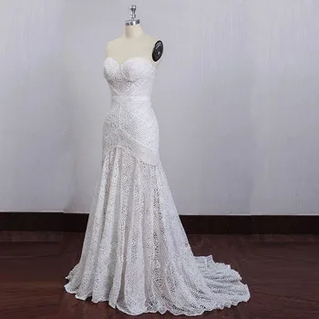 2021 m. Pavasarį Modernaus Subtilus Baltos spalvos Nėrinių Brangioji Nuotakos Vestuvių Suknelės Atvira nugara Valymo Traukinio Vestuvių Suknelės Nuotaka Didmeninės