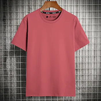 2021 m. pavasarį vyrų ir moterų atsitiktinis vientisos spalvos trumparankoviai medvilnės marškinėliai trumparankoviai