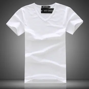 2021 m. Vasarą Tuščias Laisvalaikio vyriški marškinėliai Basic Stiliaus marškinėliai trumpomis Rankovėmis V-kaklo, Kietas marškinėliai Prekės Viršūnes Fitneso Gruntas marškinėliai 5XL