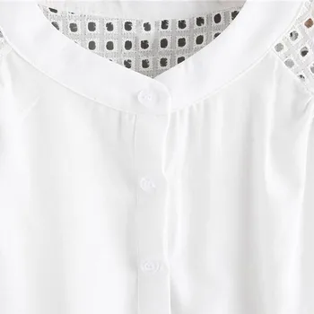 2021 moteriški Marškinėliai Moterims Kietas O-Kaklo Tuščiaviduriai Iš Trumpų Drugelis Rankovės Atsitiktinis Viršūnes Palaidinė женская одежда рубашка