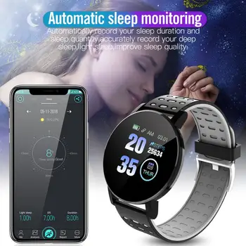 2021 Naujas 119plus Spalvinga Touch Screen 3D Sporto Žiūrėti Pedometer Smart Žiūrėti Fitneso Širdies ritmo Monitorius Moterys Laikrodį Smartwatch m4