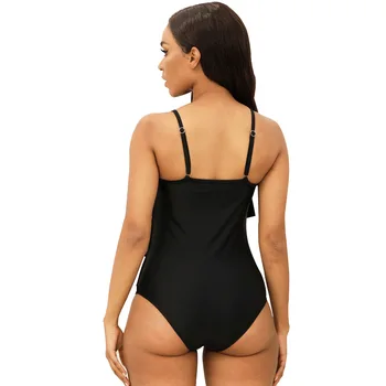 2021 Naujas Plus Size Black Maudymosi Kostiumėliai Moterims, Pynimas Maudymosi Kostiumėlį Sexy Push Up Tankini Vasaros Paplūdimio Drabužiai Backless Moteris