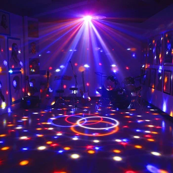 2021 Naujausias Garso Aktyvuotas Sukasi Diskoteka Kamuolys DJ Šalies Apšvietimas 3W 3LED RGB LED Scenos Šviesos Spalvingas Kamuolys šalis šviesos