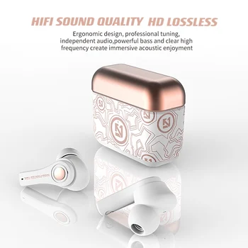 2021 Populiarus TWS Vandeniui Bluetooth 5.0 9D HIFI Stereo Triukšmą, Sporto Belaidės Ausinės ausinių Ausinės, laisvų Rankų įranga