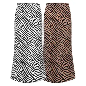 2021 VONDA Zebras Spausdinti Moterų Sijonai Atsitiktinis Trumpas Šalis Clubwear Femme Drabužių Elegantiškas Tiesiai Minkštas Sijonai Femme Šalies Sijonas