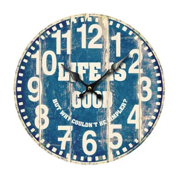 2021New Retro Gyvenimo Kambario, Miegamasis Laikrodis Medienos Grūdų Spalvos Sieninis Laikrodis Kūrybos Sieninis Laikrodis Kambarį Dekoratyvinių Laikrodis