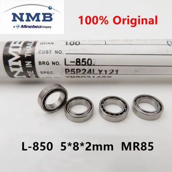20pcs/100vnt originalus NMB didelės spartos guolių L-850 5*8*2 mm MR85 675 atidaryti tikslumo miniatiūriniai rutuliniai guoliai 5mmx8mmx2mm