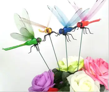 20pcs/daug 12cm,Modeliavimo dragonfly spalvinga.drugelis dragonfly amatų vejai, sodo gėlių stūmoklį apdaila