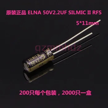 20PCS NAUJAS ELNA RFS SILMIC II 50V2.2UF 5X11MM SILMICII 2.2 UF 50V karšto pardavimo SILMIC2 50v 2.2 uf garso kondensatorius 2.2 uF/50V